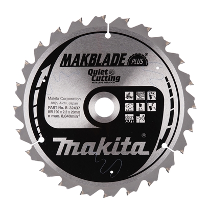 Picture of Griešanas disks Makita B-32437; 190x20 mm; Z24; 5°