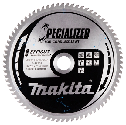 Picture of Griešanas disks Makita E-12201 TCT; 260x2,15x30 mm; T75; 15°