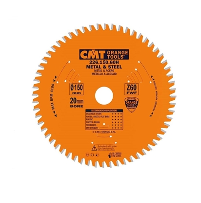 Picture of Griešanas disks metālam CMT 226; 150x1,6x20; Z60; 0°