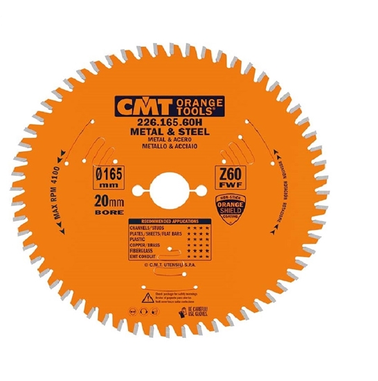 Picture of Griešanas disks metālam CMT 226; 165x1,6x20; Z60; 0°