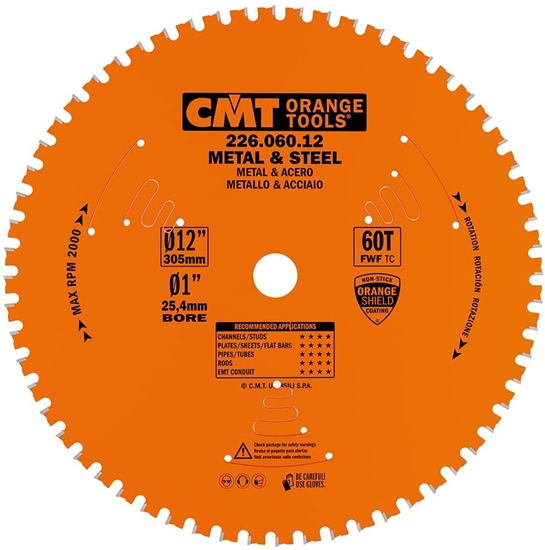 Picture of Griešanas disks metālam CMT 226; 305x2,2x25,4; Z60; 0°