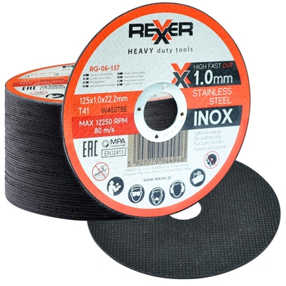 Изображение Griešanas disks Rexxer RG-06-154; 125x1 mm; 50 gab.