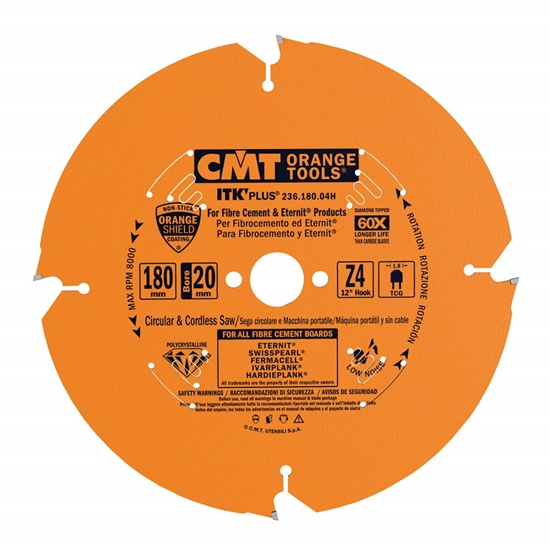 Picture of Griešanas disks šķiedru cementam CMT 236; 190x2.4x30; Z4; 12°