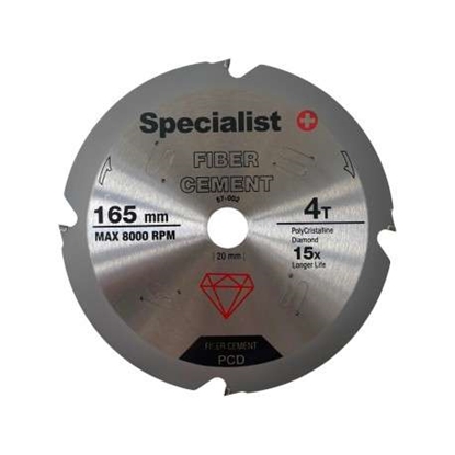 Attēls no Griešanas disks šķiedru cementam Specialist; 165x20 mm