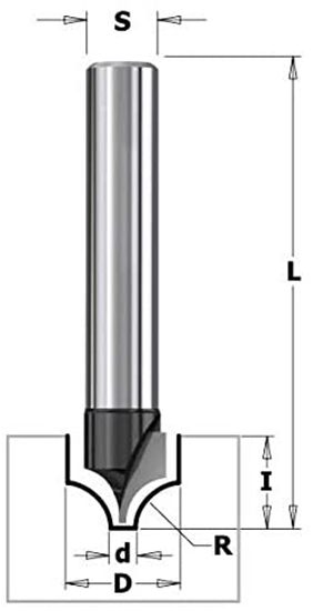 Picture of Gropju frēze CMT Contractor K965-100; 10/5 mm