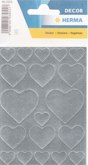 Picture of Herma Naklejka Decor serca srebrne 3055