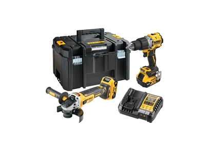 Изображение Instrumentu komplekts DeWalt DCK2026P2T-QW (DCD805+DCG405+DCB184+DCB1104); 18 V; 2x5,0 Ah akum.