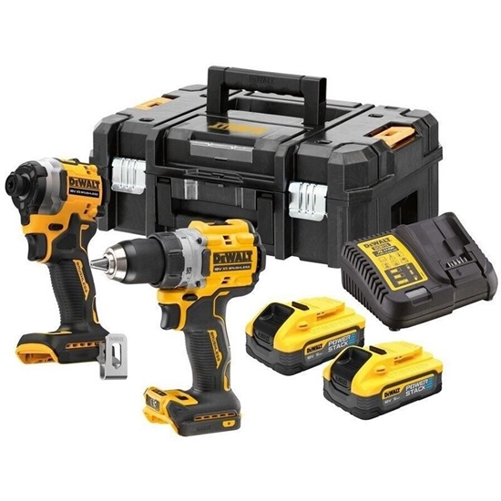 Изображение Instrumentu komplekts DeWalt DCK2051E2T-QW (DCD800 + DCF850); 18 V; 2x1,7 Ah akum.