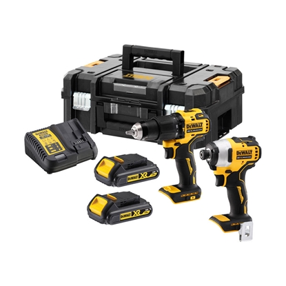 Изображение Instrumentu komplekts DeWalt DCK2062S2T-QW(DCD709 + DCF809); 18 V; 2x1,5 Ah akum.