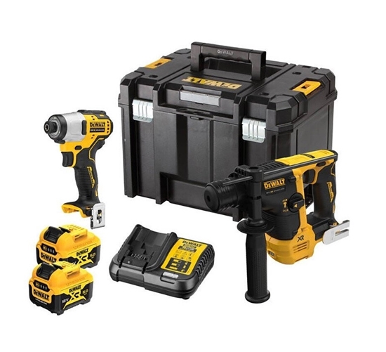 Изображение Instrumentu komplekts DeWalt DCK2104P2T-QW (DCG801 + DCH072); 12 V; 2x5,0 Ah akum.