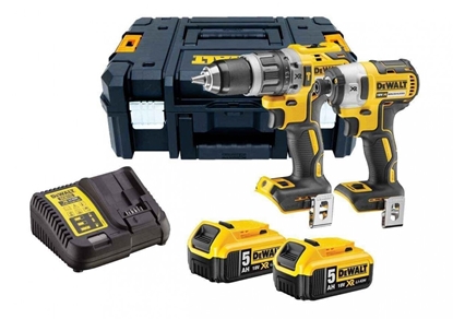 Изображение Instrumentu komplekts DeWalt DCK266P2LR-QW (DCD796 + DCF887); 18 V; 2x5,0 Ah akum.
