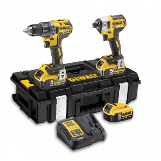 Изображение Instrumentu komplekts DeWalt DCK266P3 (DCD796 + DCF887); 18 V; 3x5,0 Ah akum.