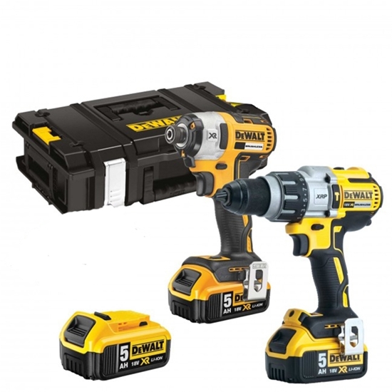 Изображение Instrumentu komplekts DeWalt DCK276P3; (DCD996 + DCF887); 18 V; 3x5,0 Ah akum.