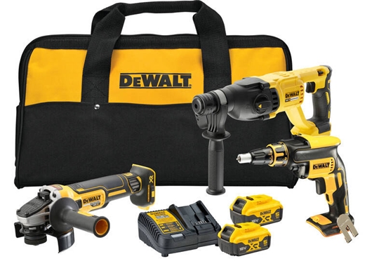 Изображение Instrumentu komplekts DeWalt DCK304P2-QW (DCF620 + DCG405 + DCH133); 18 V; 2x5,0 Ah akum.