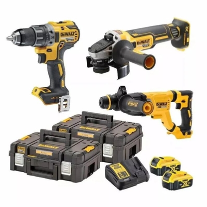 Изображение Instrumentu komplekts DeWalt DCK327P2T-QW (DCD791 + DCH263 + DCG405); 18 V; 2x5,0 Ah akum.