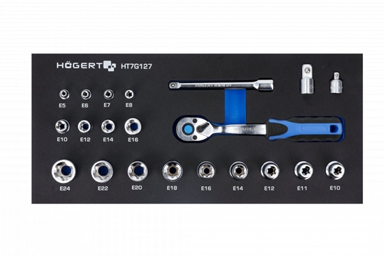 Picture of Instrumentu komplekts Hogert HT7G127; 3/8''; 22 gab.