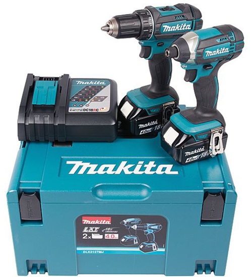 Изображение Instrumentu komplekts Makita DLX2127MJ (DDF482 + DTD152); 18 V; 2x4,0 Ah akum.