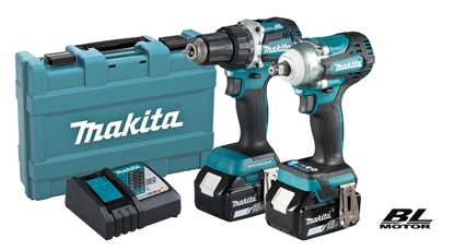 Picture of Instrumentu komplekts Makita DLX2410G (DDF484 + DTW300); 18 V; 2x6,0 Ah akum.