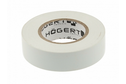 Attēls no Izolācijas lente Hogert HT1P285; 0.13x19 mm; 20 m balts