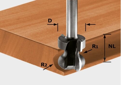 Изображение Joslveida rokturu frēze Festool 2,5/6/16/59 mm