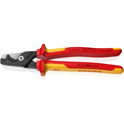 Attēls no Kabeļu knaibles Knipex 9518225SB; 225 mm