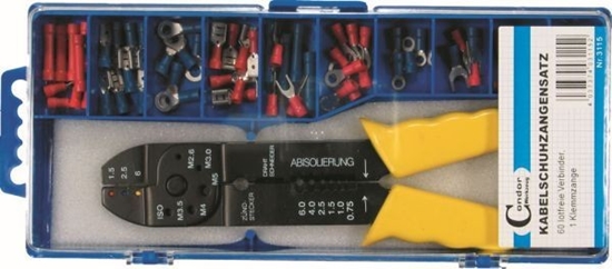 Изображение Kabeļu uzgaļu pievienošanas komplekts Condor Werkzeug C3115; 60 gab.