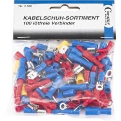 Изображение Kabeļu uzgaļu pievienošanas komplekts Condor Werkzeug C3180; 100 gab.