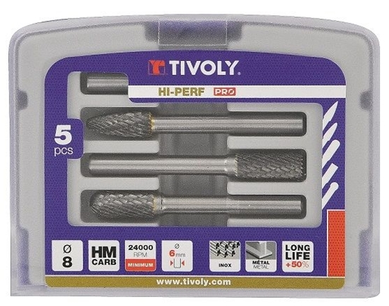 Изображение Karbīda frēžu komplekts Tivoly HALF BOX; 5 gab.