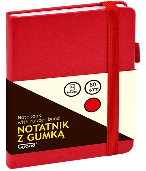 Picture of Klade A6/80 lapas, ar gumiju, rūtiņu, sarkana,