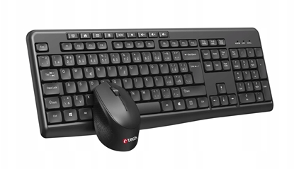 Picture of Klawiatura + mysz C-Tech C-TECH klawiatura z mysz WLKMC-04 Bezprzewodowy zestaw 2.4GHz CZ czarny