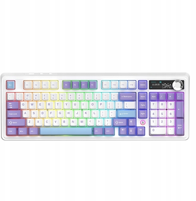 Picture of Klawiatura gamingowa mechaniczna AK980 Gift Switch-V2-White-Model-With-Screen RGB