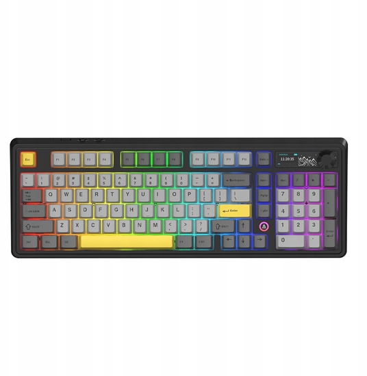 Picture of Klawiatura gamingowa mechaniczna AK980-V2 Gift switches-Black-Model-With-Screen RGB