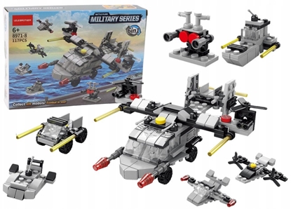 Изображение Klocki Konstrukcyjne Helikopter 6w1 Zestaw DIY Pojazdy 117 ele.