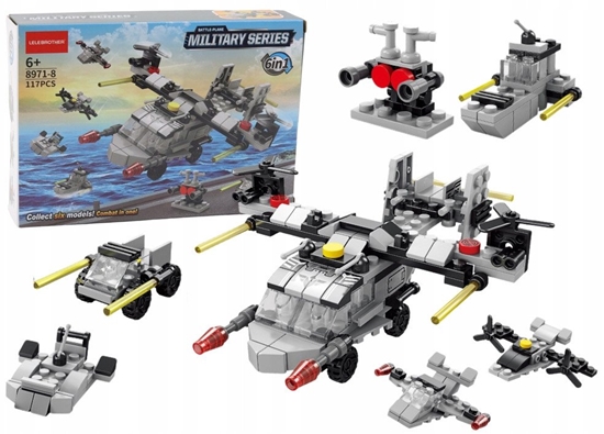 Изображение Klocki Konstrukcyjne Helikopter 6w1 Zestaw DIY Pojazdy 117 ele.