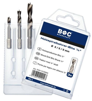 Picture of Koka urbju komplekts Bohrcraft BC31041330003; 5-8 mm; 3 gab.