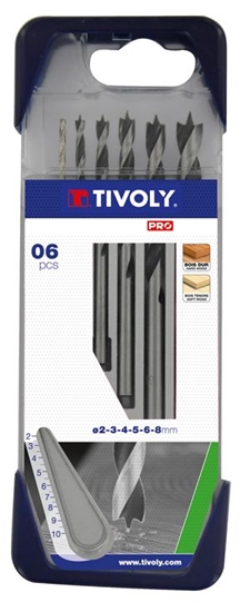 Picture of Koka urbju komplekts Tivoly Clipster PRO; 2-8 mm; 6 gab.