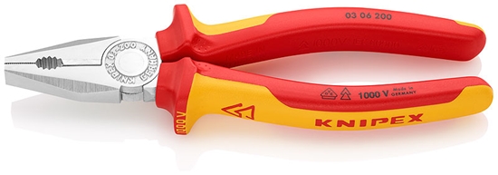 Изображение Kombinētās elektriķa knaibles Knipex 0306200; 200 mm