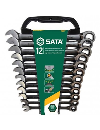 Picture of Kombinētu atslēgu komplekts Sata ST08044B; 8-19 mm; 12 gab.