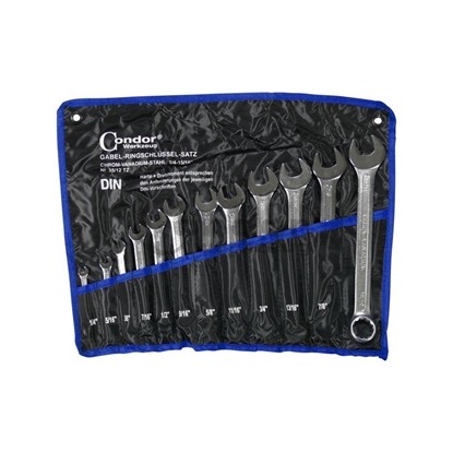 Изображение Kombinētu uzgriežņu atslēgu komplekts Condor Werkzeug C0035/12TZ; 1/4'' - 15/16''; 12 gab.