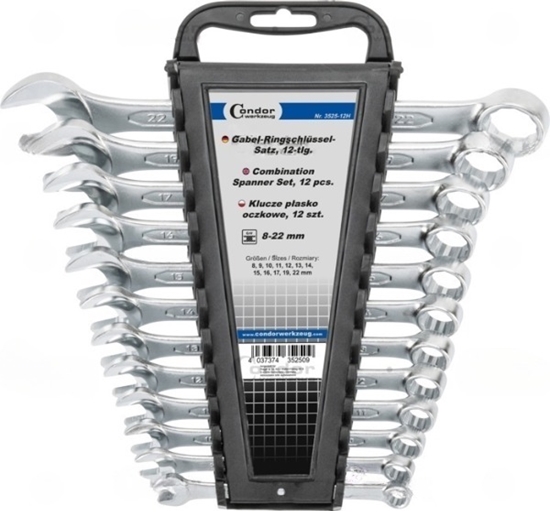 Изображение Kombinētu uzgriežņu atslēgu komplekts Condor Werkzeug C3525-12H; 8-22 mm; 12 gab.