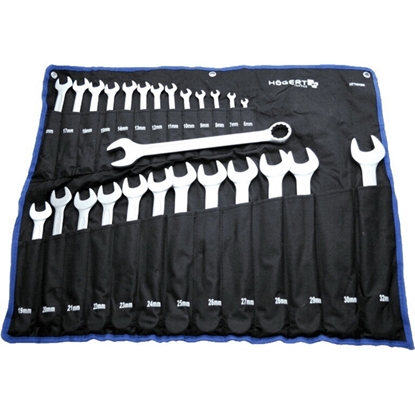 Attēls no Kombinētu uzgriežņu atslēgu komplekts Hogert HT1W496-1; 6-32 mm; 26 gab.