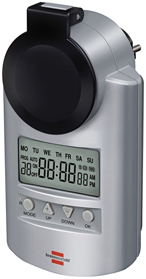 Изображение Brennenstuhl Programator czasowy elektroniczny 16A 3680W tygodniowy Primera Line DT IP44 (1507491)