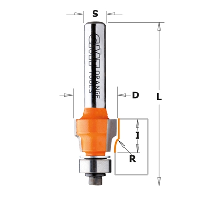 Изображение Kopējošā frēze CMT; S=1/4''; D=12,7 mm; ar lodīšgultni