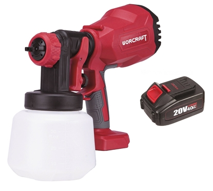 Изображение Krāsas smidzinātājs Worcraft CSG-S20LIA; 20 V; 1x4,0 Ah akum.