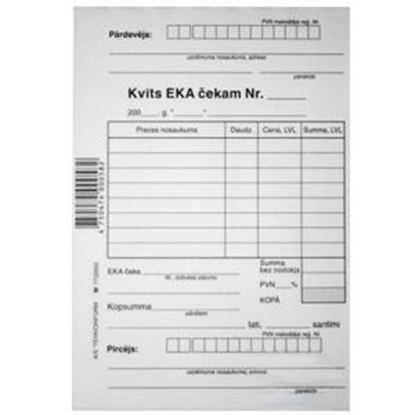 Picture of Kvīts EKA čekam A6 2-kārt./50 kompl.