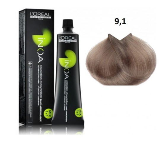 Изображение L’Oréal Professionnel INOA Color 9.1 Professional Hair Color 60 g