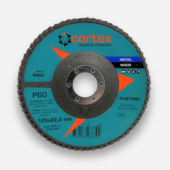 Picture of Lāpstveida slīpēšanas disks Cortex Basic 30926; 125x22 mm; P60