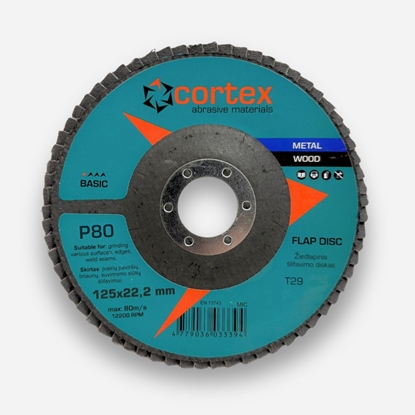 Picture of Lāpstveida slīpēšanas disks Cortex Basic 30927; 125x22 mm; P80