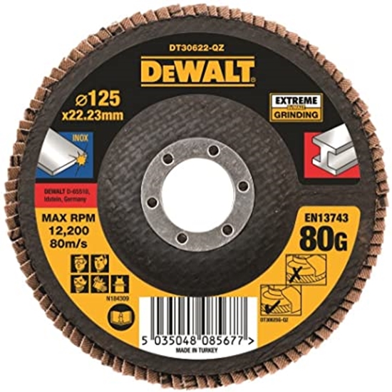 Изображение Lāpstveida slīpēšanas disks DeWalt DT30622-QZ; 125 mm; P80