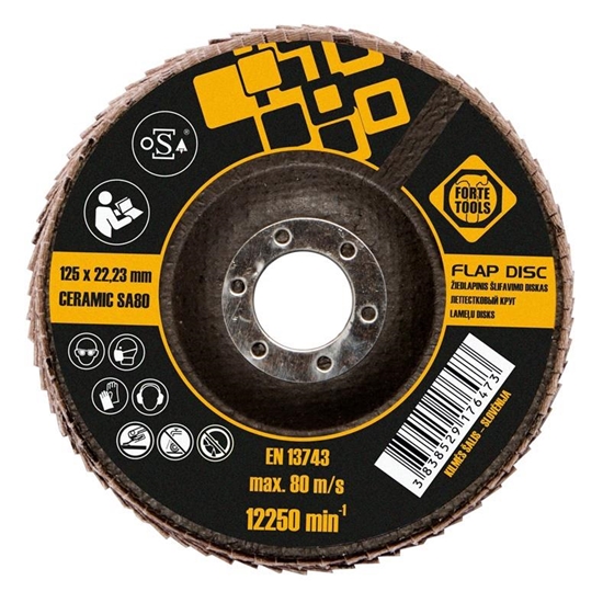 Изображение Lāpstveida slīpēšanas disks Forte tools 369627; 125 mm